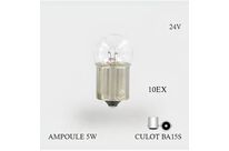 Ampoule R5W 24V tube Culot BA15S | NovaGroup