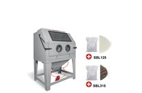 PACK Cabine de sablage professionnelle 990 L avec 25 kg de perles de verres et 25 kg de corindon brun MW Tools CAT990SET