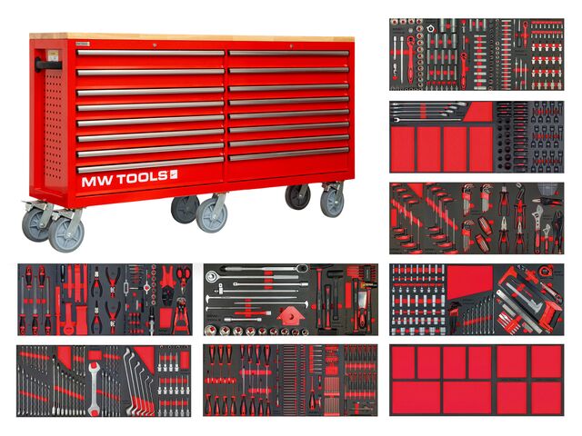 Servante d'atelier complète extra large MEGA XXL 729 outils MW Tools MW Tools MWE799G6A