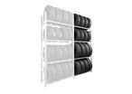 Rayonnage porte pneus kit suivant 4 niveaux P.500