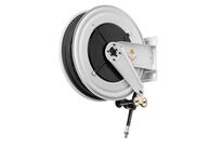 Enrouleur huile 25 m ø 1/2 150 bars Acier Peint avec enroulement automatique et support mural fixe Raasm RA.8530.402