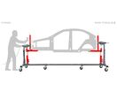Pont rotatif carrosserie 360° - 900 kg - Mobile &amp; hydraulique - Restauration châssis voiture MW Tools KTB0900