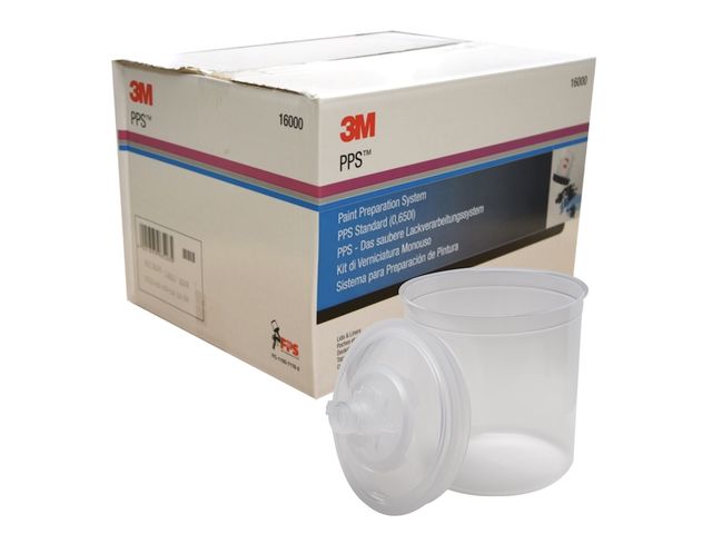 Système 3M PPS standard 16000 (650 ml) - Poche jetable standard et couvercle (filtre 200 microns inclus) - 50pcs