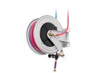 Enrouleur industriel pour soudure acétylène 25 m Ø 3/8 20 bars Acier laqué avec enroulement automatique et support mural fixe Raasm RA.8540.701