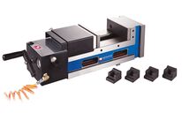 Étau de fraisage pneumatique grande force de serrage largeur des mors 200 mm ouverture 300 mm hauteur des mors 63 mm Vertex VMC-8PL