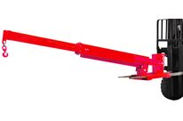 Bras de levage pour chariot élévateur - 3000 kg - portée jusqu&amp;#039;à 3,7 m - Inclinaison réglable 0-26° - Avec crochet de levage MW Tools JIB3000D