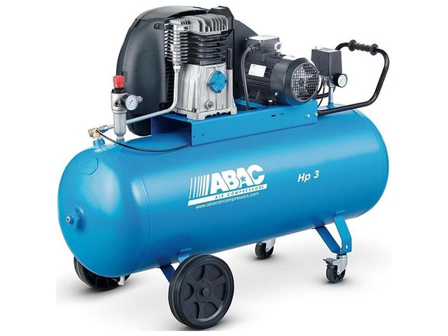 Compresseur d&#039;air à piston bicylindre mono-étagé cylindres fonte vitesse lente ABAC
