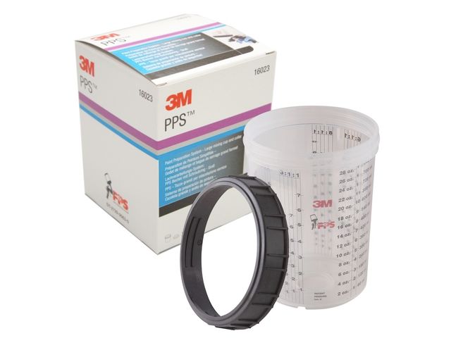 Godet gradué grand format 3M PPS 16023 - Godet gradué grand format (850 ml) avec bague de serrage