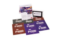 Feuilles abrasives souples 3M Hookit 140 mm x 171 mm - 4 grains (P400-600-800-1000)