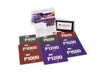 Feuilles abrasives souples 3M Hookit 140 mm x 171 mm - 4 grains (P400-600-800-1000)