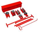 Set de rouleaux de transport 60 tonnes - 4 plateaux avec 2 barres de direction MW Tools TRSA60