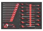 Set clés et tournevis Foam4x4 tray Plat- PH- PZ- TX- TPX 33 pièces Teng Tools TTEMD33