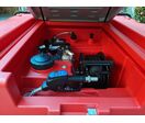 Cuve Réservoir Diesel Rouge Fioul en PE 2500 L avec pompe 230 V et pistolet automatique MW Tools TDC2500M10