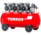 Compresseur silencieux sans huile cuve 100 L 2,2 kW / 3 Ch 480 L/min 10 bar 63 dB(A) 230V Torros TC1004810MS
