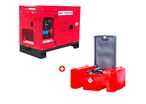 Groupe électrogène diesel 10kW + station de ravitaillement 210L MW Tools DG100EPACK1