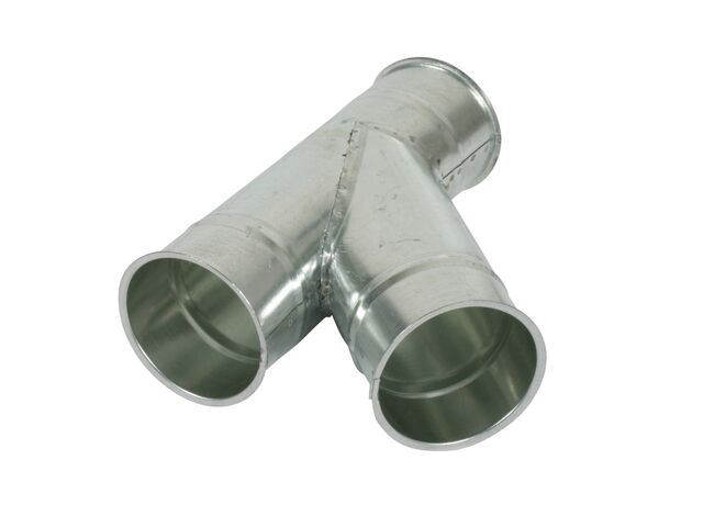 Raccord en Y professionnel acier zingué pour systèmes d'aspiration diam. 200/200/200 mm Holzkraft VSBYK200