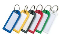 Sachet de 20 porte-clés L.54 x P.22 mm coloris assortis