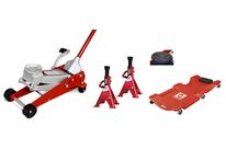 Pack cric rouleur 3T à pédale rapide + chandelles, selle et chariot de visite MW Tools CATSET5