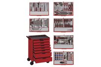 Servante d&amp;#039;atelier complète pro 7 tiroirs 491 outils Teng Tools TCMM491NE