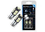 Ampoules LED T10 (W5W) Canbus / Anti-erreur 9 LEDS Blanc | AUTOLED