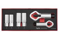 Set d&#039;extracteurs et de casse-écrous Foamx2 tray 6- 12mm 6 pièces Teng Tools TEZSN06