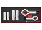 Set d'extracteurs et de casse-écrous Foamx2 tray 6- 12mm 6 pièces Teng Tools TEZSN06