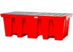 Bac de rétention en PE 2340x1300x750mm - avec grille - cap. 2200L MW Tools OPB2IBC