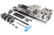 Étau de machine modulaire mécanisme anti-soulèvement largeur de mors 150 mm ouverture des mors 200 mm hauteur des mors 50 mm MW-Tech MFK150X200G