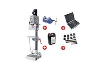 Perceuse à colonne par engrenages jusque ø 28 mm CM3 1,1 kW 400V avec accessoires essentiels Torros FSG28 PACK