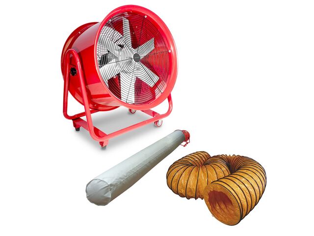 Ventilateur mobile MV600R3 avec tuyau et sac filtrant MW Tools MV600R3SET