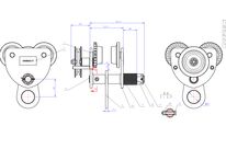 Chariot porte-palans 1 t avec entraînement par chaîne MW Tools HNRKG1T