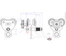 Chariot porte-palans 1 t avec entraînement par chaîne MW Tools HNRKG1T