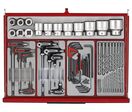 Servante d'atelier complète large - Rouge 9 tiroirs - 615 outils Teng Tools TKW53R615T
