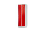 Vestiaire métallique 2 portes rouges perforées MW Tools KL20R