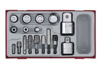 Jeu adaptateurs de douilles TT1 tray 17 pièces Teng Tools TTADP17