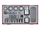 Jeu adaptateurs de douilles TT1 tray 17 pièces Teng Tools TTADP17
