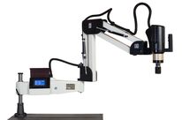 Bras de taraudage électrique M10 à M36 écran tactile PLC servo 1,2 kW 230V portée effective 1600 mm avec 10 douilles dia. 31 MW-Tech ETA3616