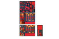 Kit complets outils isolés 1000 V VDE - 51 pièces pour véhicules électriques - Modules en mousse prêts à ranger dans servante ou établi MW Tools TS MWE13-14 EV