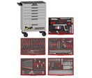 Servante d&#039;atelier complète grise 7 tiroirs set en mousse 240 outils Teng Tools TCEMM240NS