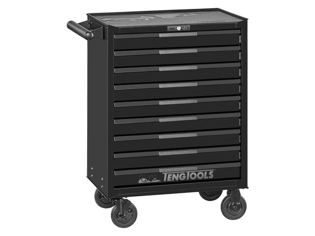 Servante d&#039;atelier noire professionnelle 9 tiroirs Teng Tools TSW26B9