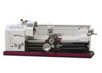 Tour à métaux d'établi hauteur des pointes 150 mm entre-pointes 800 mm alésage 36 mm 1,1 kW 400V plus avance transversale Optiturn TU3008