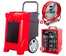 Pack déshumidificateur PRO 90L/Jour BDP90 + Ventilateur brasseur d&#039;air ø600mm MV600L + Chauffage électrique 3 kW WEL03 MW Tools BDP90SETAH