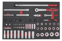 Set douilles et embouts Foam4x4 tray 1/4- 1/2 126 pièces Teng Tools TTESK126
