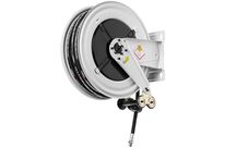 Enrouleur d&amp;#039;eau chaude 15 m Ø 1/2 100 bars acier peint avec enroulement automatique et support mural pivotant Raasm RA.8430.202