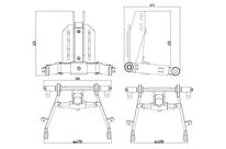 Relevage avant hydraulique 1000 kg - Catégorie 1 - Attelage 3 Points pour Tracteur Torros TAFH1000