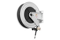 Enrouleur air et eau 20 m Ø G 1/2 (f) 20 bars Acier peint avec enroulement automatique et support mural fixe Raasm RA.8530.101