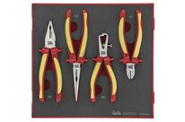 Jeu de pinces isolées 1000V Foam2 tray 4 pièces Teng Tools TEDV440-1