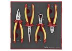 Jeu de pinces isolées 1000V Foam2 tray 4 pièces Teng Tools TEDV440-1