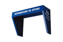 Casquette de protection en inox peint (bleu) - grande largeur