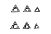 Plaquettes amovibles pour barres d&#039;alésage N° 1 à 4 (bague rose) qualité T1200 pour acier - 10 pièces Optimum TBGT110304L